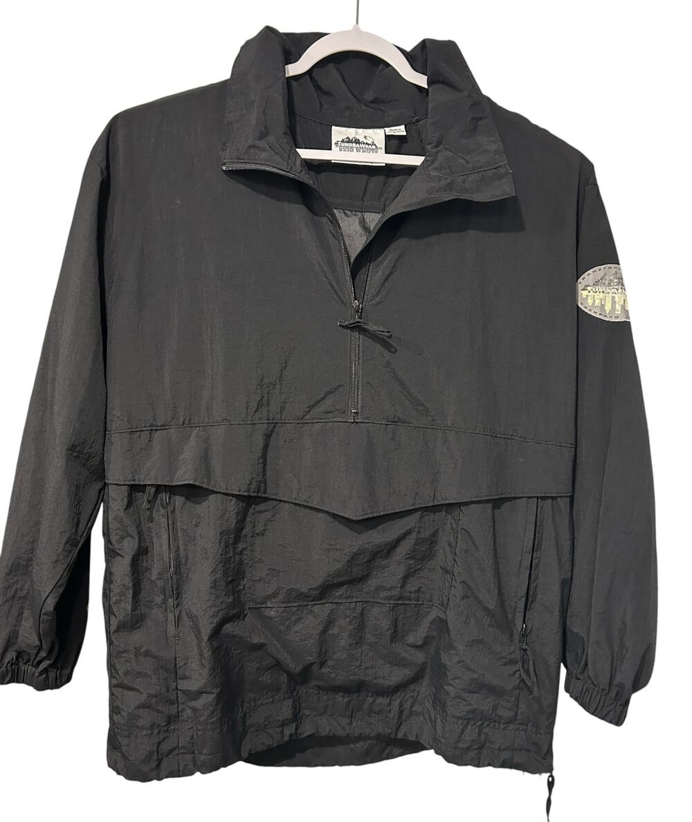 Vintage 90s Tundrawear Convertible Backpack Jacket Black Anorak S/M Windbreaker
